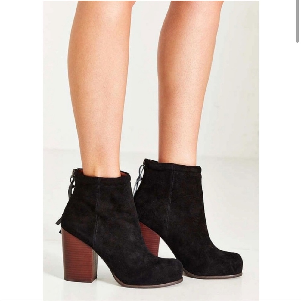 Jeffrey Campbell Rumble Black Suede Ankle Bootie